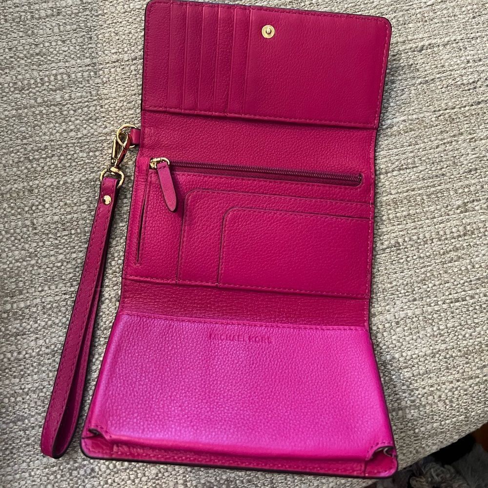 Michael Kors fuchsia multi function wristlet - image 2